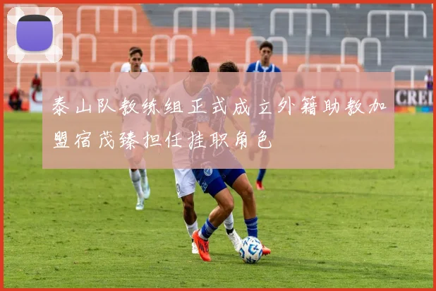 泰山队教练组正式成立外籍助教加盟宿茂臻担任挂职角色